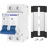 DC Miniature Circuit Breaker, CGELE 2 Pole 63 Amp 1000V DC Disconnect Switch for Solar PV Systems Thermal Magnetic Trip Din Rail Mount