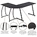 Yaheetech L-Shape Desk, Gaming Computer Home Office Desk, Modern Black Wooden Desk, 40.94