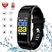 HK Fitness Tracker HR,Activity Tracker Smart Watch Waterproof Smart Bracelet Wristband with Heart Rate Blood Pressure Sleep Monitor GPS Step Calorie Counter Pedometer for Kids Women Men