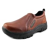Roper Wide Width Smooth Black Tumbled Lether Mens Slip-on