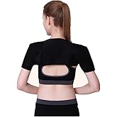 Heated Shoulder Support Braces Thermal Shoulder Protection Shoulder Pads Double Shoulder Warp Sleeves Protector for Men Women Injury Recovery Compression Arthritis Chronic Pain Relief Black Unisex XL