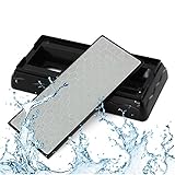 Knife Sharpening Stone, Double sided Plate Diamond Coated Whetstone Sharpener Honing Stone With Non-slip Holder For Knives Scissors Chisels Garden Kitchen Tools (400/1000 Grit)