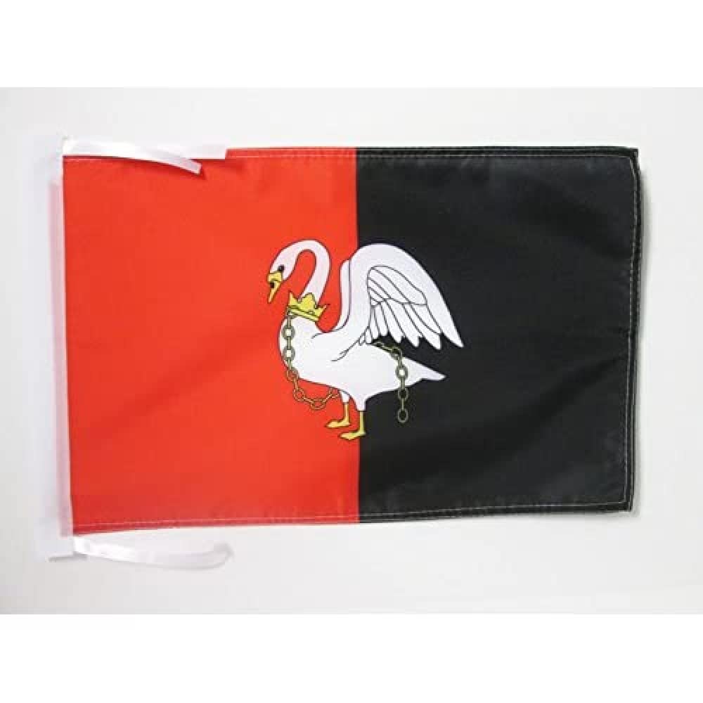AZ FLAG - Buckinghamshire New county Flag - 18'' x 12'' - 100% Polyester County of Bucks. - England Small Banner with Two Cords - Fade Resistant - Vivid Colors - 18x12 in - 45x30 Cm