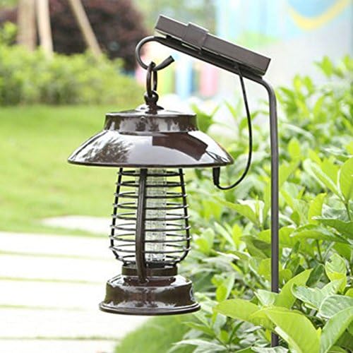 Solar Mosquito Lamp 2 in 1 Outdoor Insect Killer Solar Powered Mosquito Killer Dual Modes - Bug Zappers &amp; Garden Light Function - Garden Lawn Camping Lamp