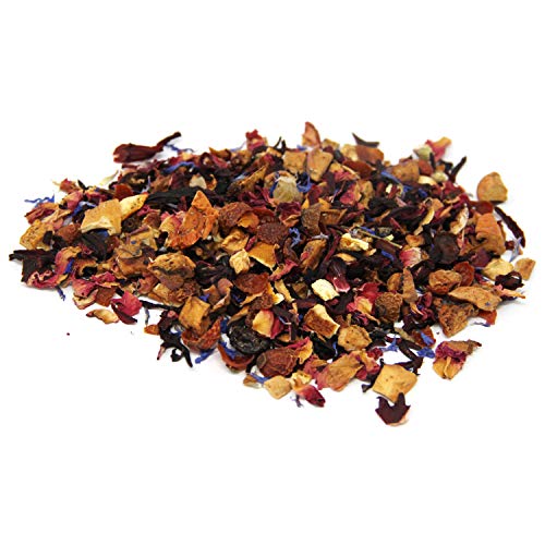 Quertee - Früchtetee "Rosengarten Lebensfreude" - Tropische Ananas mit Aprikose und Erdbeeren Geschmack (100g) – Bild 3