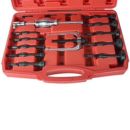 Click Here to See More Images Pevor 16pcs Blind Hole Slide Hammer Pilot Bearing Internal External Remover Puller Set US SHIP