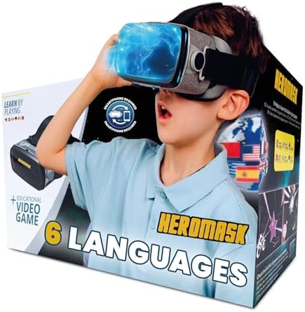 Heromask VR Headset for Kids 5-12 with Language Learning Games