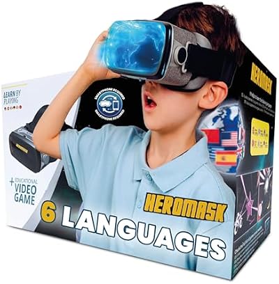 Heromask VR Headset for Kids 5-12 with Language Learning Games