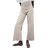 Supgoreou Women's Wide Leg Jeans High Waisted Stretchy Trendy Casual Versatile Work Denim Pants Trousers 2025