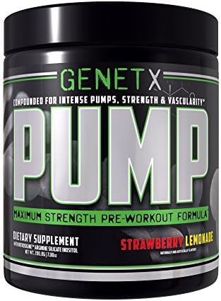 GenetX #1 Nitric oxide Pre workout. Two stage caffeine release, Creatine Free, Strawberry Lemonade, 30 servings