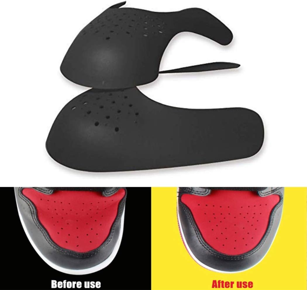 DengRen Shoes Shield Protector Toe Box to Reduce, Sports Shoes Shields, Against Shoe Creases,for Running Casual Shoes - Toe Box Crease Preventers Satisfactory Service Black Men(7-12)