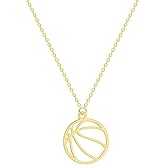 WLL Minimalist Hollow Basketball/Volleyball Pendant Necklace Sports Accessories Jewelry Gift