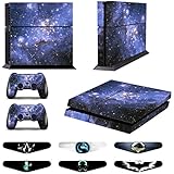 Skins for PS4 Controller - Decals for Playstation 4 Games - Stickers Cover for PS4 Console Sony Playstation Four Accessories PS4 Faceplate with Dualshock 4 Two Controllers Skin -Purple