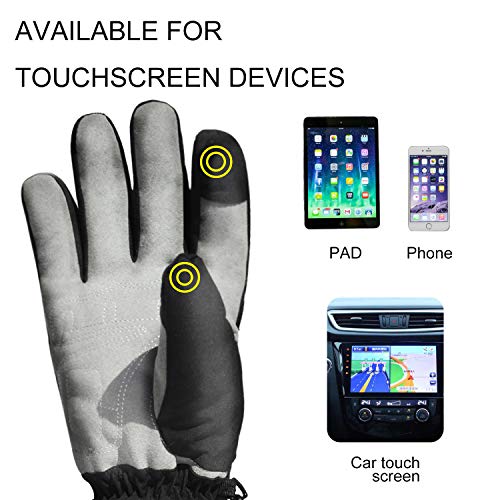 Heated Gloves for Men Women, Winter Raynauds Disease Waterproof & Windproof Work Gloves, Motorcycle Hunting Fishing Riding (XXL/XXXL)