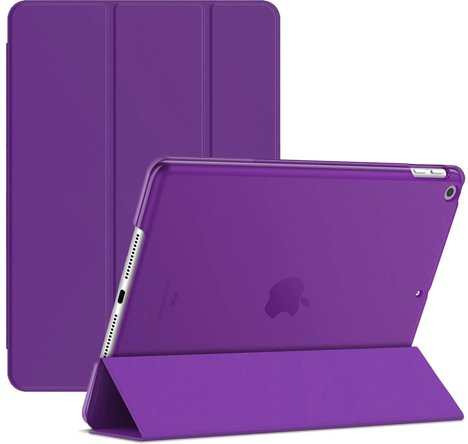 For Apple iPad Mini 1/2/3 Smart case Magnetic Stand cover with Wake/Sleep (Purple)