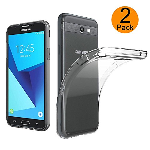 J7 V Case, J7 Perx Case, J7 Sky Pro Case, J7V Case, Galaxy Halo Case, J7 Prime Case, LEEGU [2 Pack][Slim Fit] Crystal Transparent Clear Soft TPU Case for Samsung Galaxy J7 2017