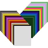 Heat Transfer Vinyl Bundle - 43 Pack 12 x 10 PU Iron on Vinyl for T-Shirts | 32 Assorted Colors HTV Vinyl for Heat Press - Ea