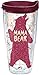 Tervis Standing Mama Bear Tumbler with Wrap and Maroon Lid 24oz, Clear