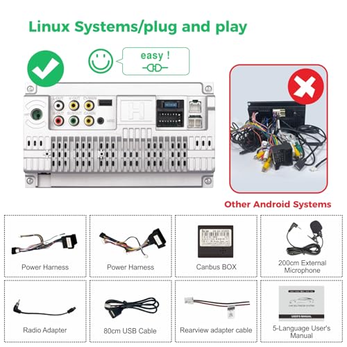RYUIXPUL Car Radio for Audi TT MK2 8J 2006-2014 with Wireless CarPlay and Android Auto, Linux 2S Quick Start System, OEM Audio Quality, IPS Touchscreen, Bluetooth, RDS Radio, Steering Wheel Controls