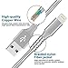 Aonsen Lightning Cable 3Pack 10FT Nylon Braided Certified iPhone Cable USB Cord Charging Charger for iPhone X/8/8 Plus/7/7 Plus/6s/6s Plus/6/6 Plus/5/5S/5C/SE/iPad Grey
