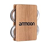 ammoon Cajon Box Drum Companion Accessory 4-bell Jingle Castanet for Hand Percussion Instruments