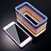 Costyle 10pcs/lot 10 Colors Clear Slim Bumper Cover Skin Case w/Metal Buttons Compatible iPhone 6 iPhone 6S 4.7 Inch-Black White Pink Purple Orange Yellow Blue Deep Blue Red Rose