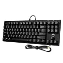 TOMOKO 87 Key Mechanical Keyboard, Water-Resistant Mechanical Gaming Keyboard with Blue Switch, Anti-ghosting Keys (Black)