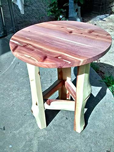 Amazon Com Handmade Round Cedar End Table With Log Legs Handmade