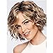MILISI Short Brown Wigs for White Women Brown Mixed Blonde Bob Hair Wigs Heat Resistant Synthetic Full Wig Fashion Daily Party Women Wigs with Wig Cap (Brown Mixed Blonde) MLS043