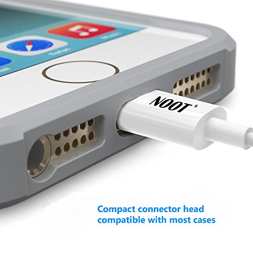 Noot products Certified 3-Feet MFI iOS 8.0.2 USB A to 8 Pin Lightning Cable Cord for Apple 6/6 Plus - Retail Packaging - White - Thumbnail 3
