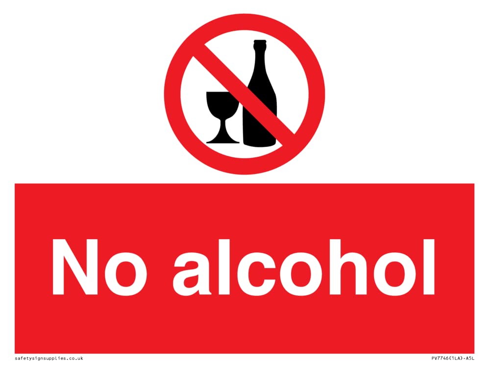 No alcohol Sign - 200x150mm - A5L