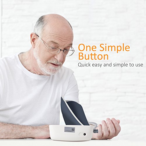 WARMLIFE Accurate Automatic Upper Arm Blood Pressure Monitor Digital BP Machine Pulse Rate Monitoring Meter with 8.8-14.1in Cuff Kit,180 Records Two Users,Display&Talking Wire/Wireless– FDA Approved