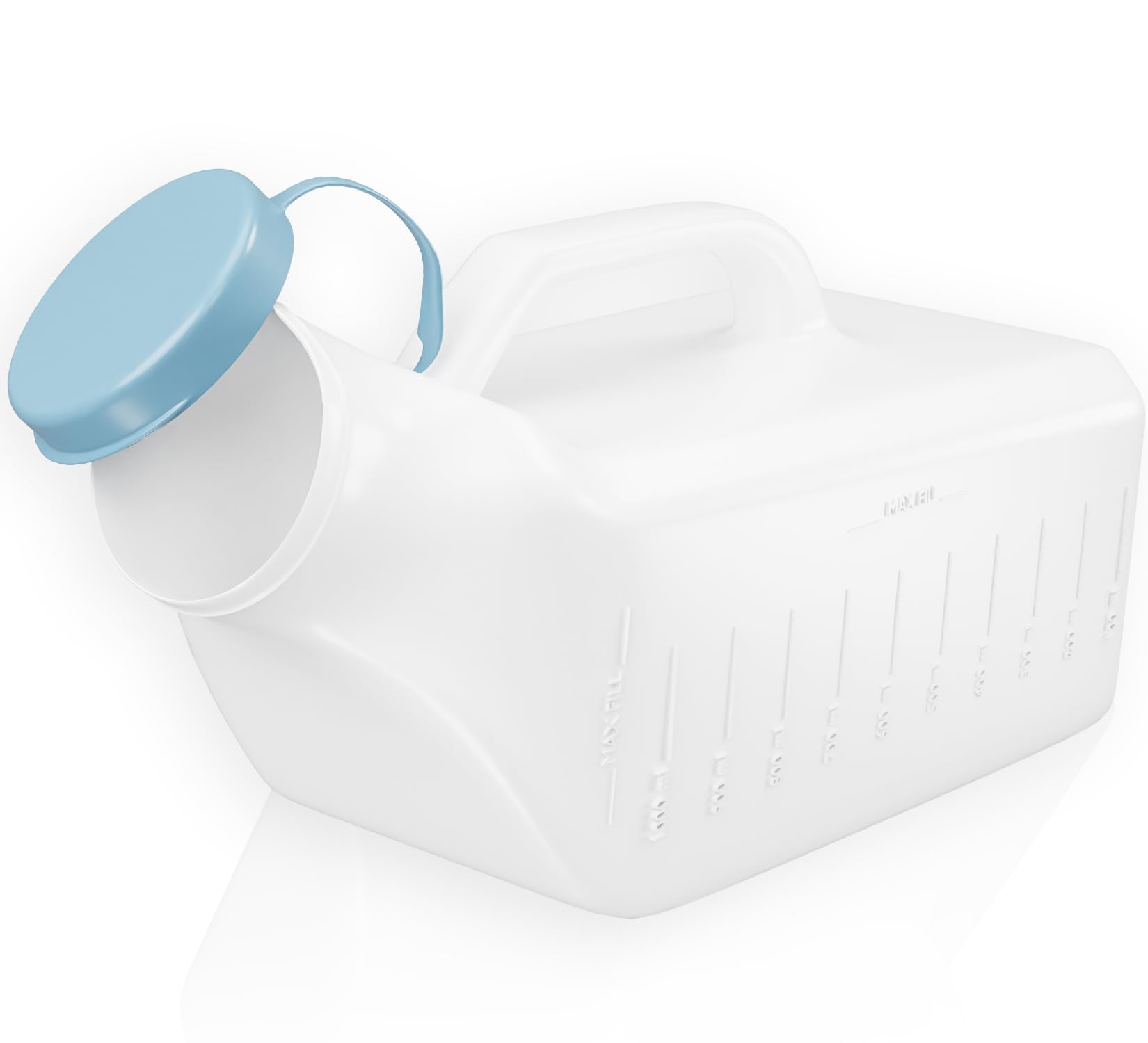 Denus 1000 ml Leak & Smell Proof Urine Bottles Male Spill Proof. Special Male Urine Bottle with Soft Edges, Glowing Lid. Portable Male Urinal Bottles for Men, for Hospitals, Travel & Emergency