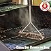 Alpha Grillers BBQ Grill Brush. Stainless Steel Bristles, 18 Inch Long Tools. Best Cleaner for A Weber Barbecue