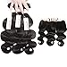 Grace Plus Hair Brazilian Body Wave 3 Bundles with Frontal Ear to Ear Lace Frontal Closure with Bundles Brazilian Hair with Closure Human Hair Extensions Lace Frontal with Baby Hair (16 18 20+14)