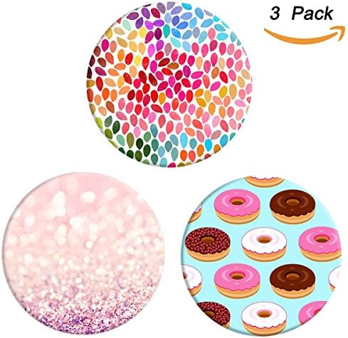 Multi-Function Mounts and Stands,Dmcyber Expanding Stand Grip Pop Mount Socket for Smartphones ,iPhone and Tablets, Pack of 3 (Blush rain)