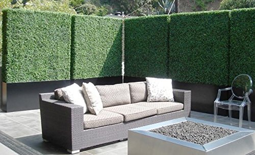 Kingmys Artificial Milan Boxwood Topiary Hedge Plant Privacy Fence Screen Greenery Panels Suitable for Both Outdoor or Indoor, garden or backyard Wall and home decor 40”L x 40”H (4 piece) - Thumbnail 6