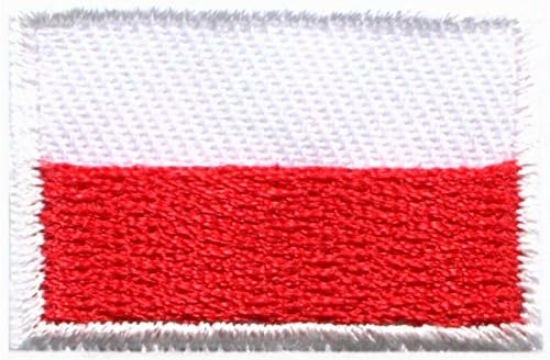 Tkazumi Patch - Flag of Poland Polish Europe European applique iron-on patch new Medium S-1010