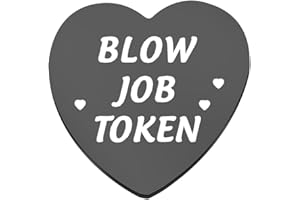 Funny Token for Boyfriend Husband Valentines Day Heart Token Sex Game Token Gift Naughty Gifts for Him (BLOW JOB TOKEN-blk)