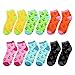 12-Pack Women's Ankle Socks Assorted Colors Size 9-11 (Anchor)