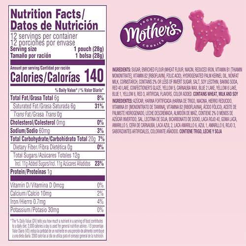 MOTHER’S COOKIES, ORIGINAL CIRCUS ANIMAL, 12 OZ CADDY (12 COUNT)