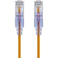 Monoprice Cat6A Ethernet Patch Cable - 1 Feet - Yellow (10 Pack) Snagless RJ45 550Mhz UTP Pure Bare Copper Wire 10G 30AWG - S