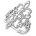 CloseoutWarehouse 925 Sterling Silver Noble Fleur De Lis Ring Size 10