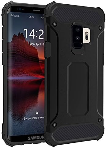 Samsung Galaxy S9 Plus Case | Heavy Duty, Shockproof Phone Case Protector | 360 Full Body Protection Cover | Ergonomic, Slim Fit, Compact | New 2018 Release | Drop Resistant | Black | Amazing Prime