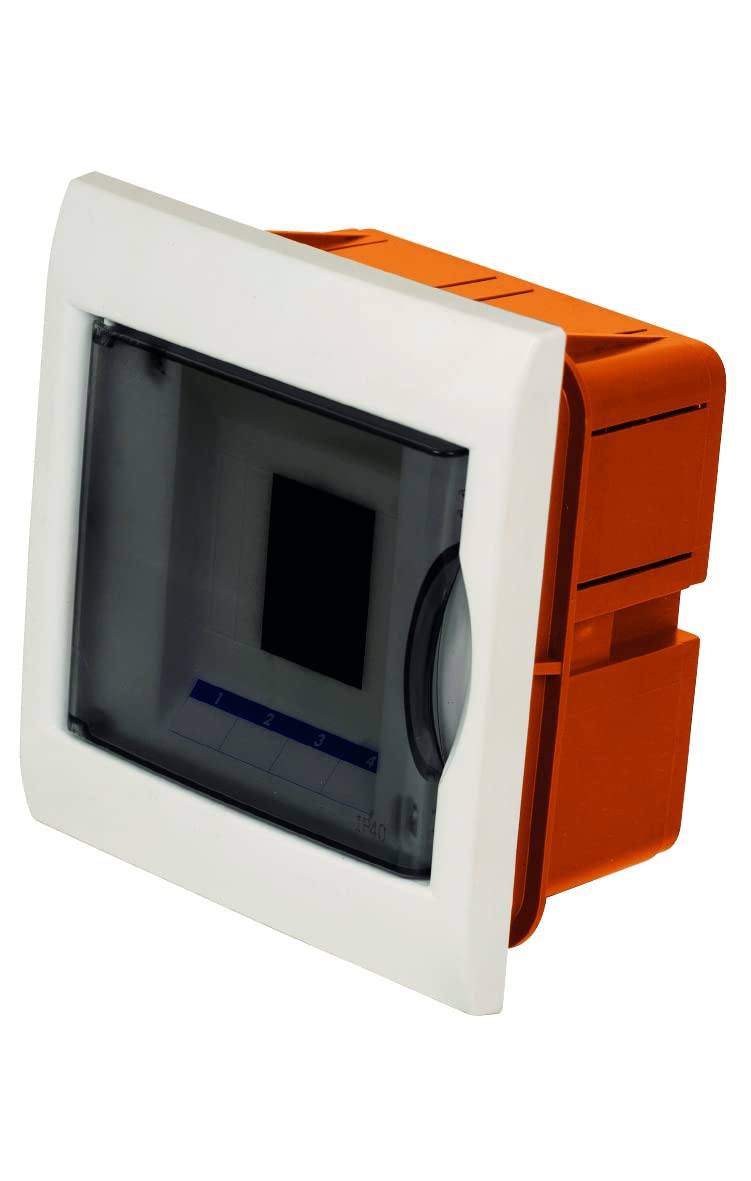 Electraline 60439 IP40 Distribution Board with Door 4 Compartments White