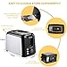 2 Slice Toaster Best Rated Prime Wide Slot Toasters 2 Slice Compact Black Stainless Steel Toaster with Bagel/Defrost/Cancel Function Removable Crumb Tray