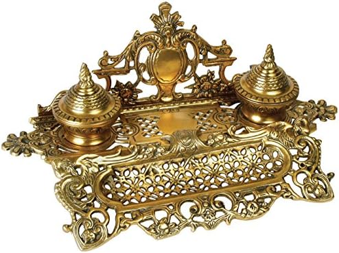 Decorative Double Inkwell - Color: Gold (750457516974)