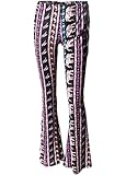 Wink Gal Women Bell Bottom Printed Boho Flare Long Yoga Wide Leg Pants