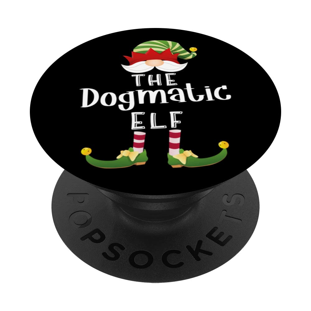 Dogmatic Elf Group Christmas Funny Pajama Party PopSockets Swappable PopGrip