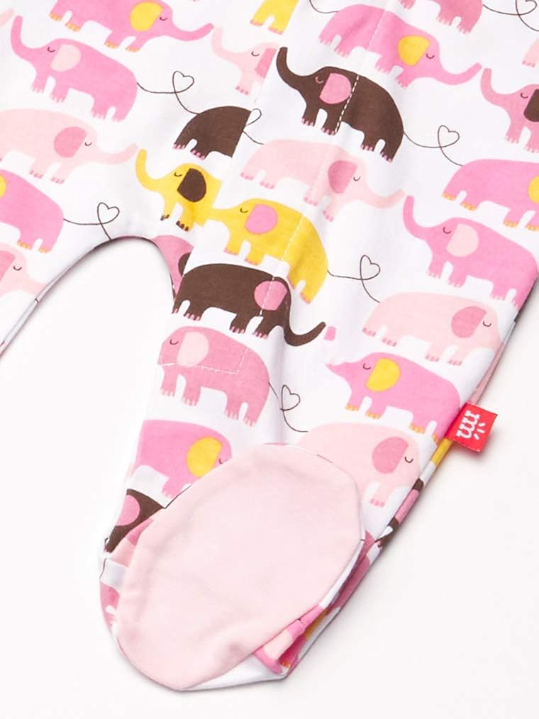 Magnificent Baby Girls Magnetic Fastener Cotton Footie Pajamas: Clothing